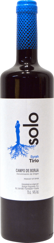 7,95 € Envío gratis | Vino Tinto Bodegas Aragonesas Solo D.O. Campo de Borja Aragón España Syrah 75 cl