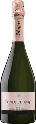 25,95 € 免费送货 | 玫瑰气泡酒 Muga Conde de Haro Rosé 香槟 D.O. Cava 加泰罗尼亚 西班牙 Grenache Tintorera 瓶子 75 cl