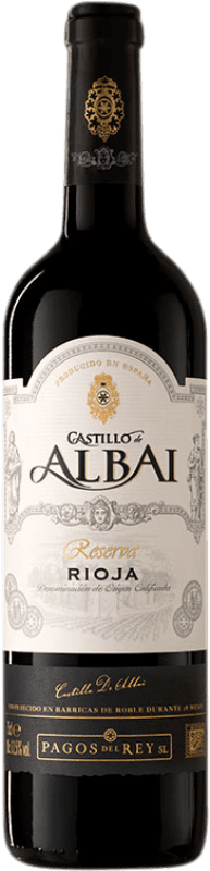 8,95 € Бесплатная доставка | Красное вино Pagos del Rey Castillo de Albai Резерв D.O.Ca. Rioja Ла-Риоха Испания Tempranillo бутылка 75 cl