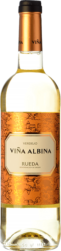 8,95 € Spedizione Gratuita | Vino bianco Bodegas Riojanas Viña Albina D.O. Rueda Castilla y León Spagna Verdejo Bottiglia 75 cl