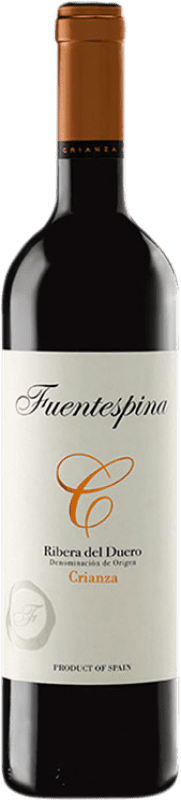 12,95 € Free Shipping | Red wine Avelino Vegas Fuentespina Aged D.O. Ribera del Duero Castilla y León Spain Tempranillo Bottle 75 cl