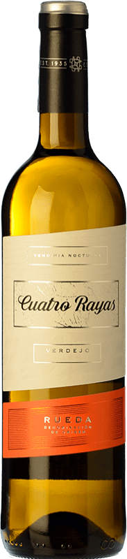 8,95 € Envio grátis | Vinho Branco Cuatro Rayas D.O. Rueda Castela e Leão Espanha Verdejo 75 cl