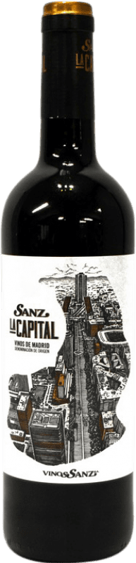 10,95 € Бесплатная доставка | Красное вино Vinos Sanz La Capital D.O. Vinos de Madrid Сообщество Мадрида Испания Tempranillo — Темпранильо Бутылка 75 cl
