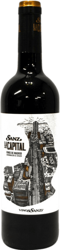 8,95 € Kostenloser Versand | Rotwein Vinos Sanz La Capital D.O. Vinos de Madrid Gemeinschaft von Madrid Spanien Tempranillo Flasche 75 cl