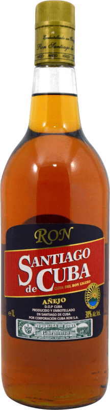 15,95 € Envio grátis | Rum Cuba Ron Santiago de Cuba Añejo Cuba Garrafa 1 L