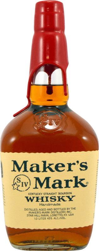 29,95 € Free Shipping | Whisky Bourbon Maker's Mark United States Bottle 1 L
