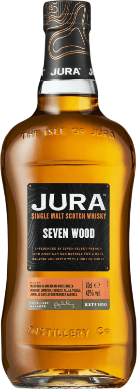 66,95 € Kostenloser Versand | Whiskey Single Malt Isle of Jura Seven Wood Großbritannien Flasche 70 cl