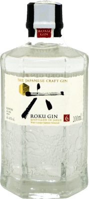 12,95 € Envio grátis | Genever Gin Suntory Roku Japão Garrafinha 20 cl