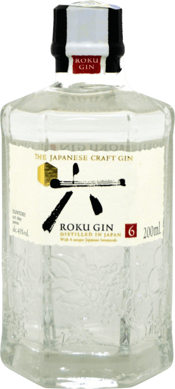 12,95 € 免费送货 | 金酒 Gin Suntory Roku 日本 小瓶装 20 cl