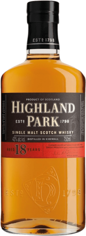 189,95 € Envio grátis | Whisky Single Malt Highland Park Highlands Reino Unido 18 Anos Garrafa 70 cl