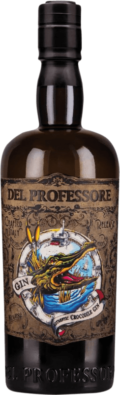 47,95 € Free Shipping | Gin Quaglia Professore Authentic Crocodile Gin Italy Bottle 70 cl