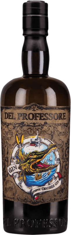 32,95 € 免费送货 | 金酒 Quaglia Professore Authentic Crocodile Gin 意大利 瓶子 70 cl