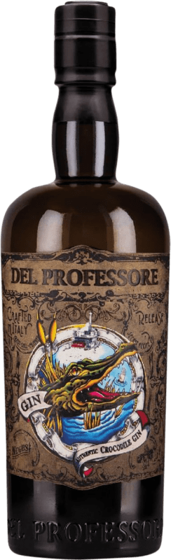 89,95 € Kostenloser Versand | Genever Gin Quaglia Gin del Professore Authentic Crocodile Italien 70 cl