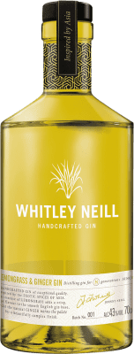 27,95 € Бесплатная доставка | Джин Whitley Neill Lemongrass & Ginger Объединенное Королевство бутылка 70 cl