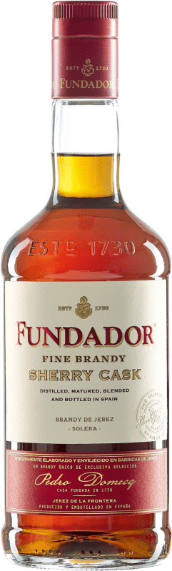 13,95 € Envoi gratuit | Brandy Pedro Domecq Fundador Sherry Cask D.O. Jerez-Xérès-Sherry Andalousie Espagne Bouteille 70 cl