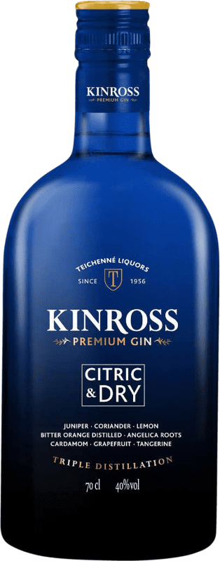 9,95 € Envio grátis | Gin Teichenné Kinross Premium Citric Dry Espanha Garrafa 70 cl