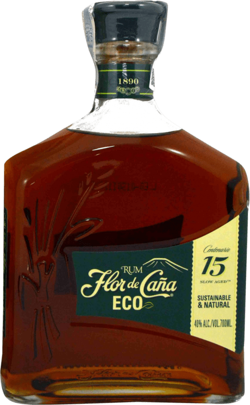 42,95 € Kostenloser Versand | Rum Flor de Caña 15 ECO Nicaragua Flasche 70 cl