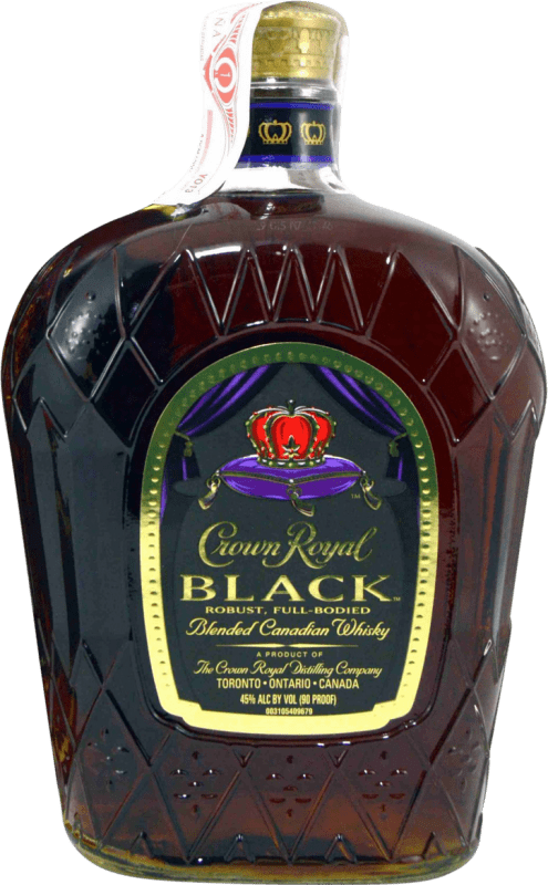 38,95 € 免费送货 | 威士忌混合 Crown Royal Canadian Black 加拿大 瓶子 1 L