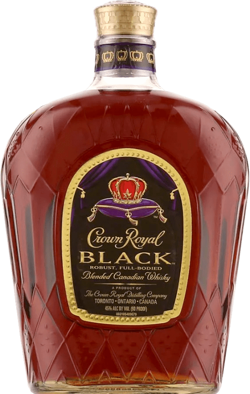 84,95 € 免费送货 | 调和威士忌 Crown Royal Canadian Black — 黑色版 加拿大 1 L