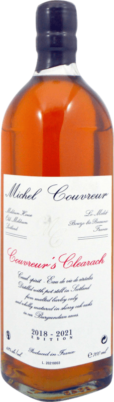 69,95 € Kostenloser Versand | Whiskey Single Malt Michel Couvreur Clearach Schottland Frankreich Flasche 70 cl