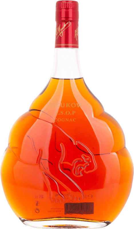 45,95 € 免费送货 | 干邑白兰地 Meukow VSOP Very Superior Old Pale — 特优陈年淡色 A.O.C. Cognac 法国 瓶装 1 L