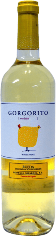 6,95 € Envío gratis | Vino blanco Copaboca Gorgorito D.O. Rueda Castilla y León España Verdejo Botella 75 cl
