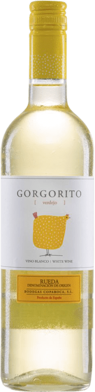 10,95 € Spedizione Gratuita | Vino Bianco Copaboca Gorgorito D.O. Rueda Castilla y León Spagna Verdejo 75 cl