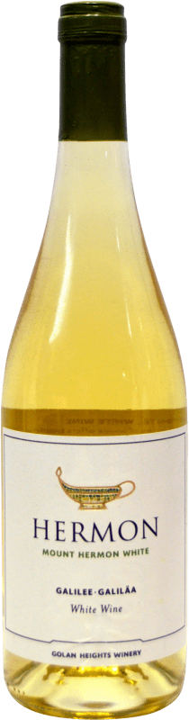 10,95 € Spedizione Gratuita | Vino bianco Golan Heights Hermon Kosher Blanco Israele Viognier, Sauvignon Bianca Bottiglia 75 cl