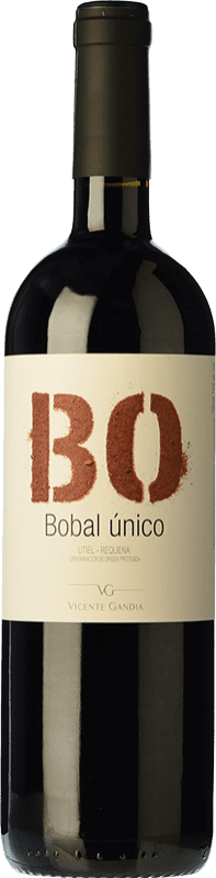13,95 € Spedizione Gratuita | Vino rosso Vicente Gandía Bo Único Quercia D.O. Utiel-Requena Comunità Valenciana Spagna Bobal Bottiglia 75 cl