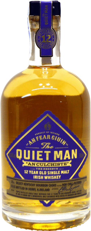 81,95 € 免费送货 | 波本威士忌 Anfear Cium The Quiet Man Irish 爱尔兰 12 岁 瓶子 70 cl