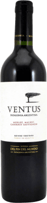 7,95 € Envío gratis | Vino tinto Fin del Mundo Ventus I.G. Mendoza Mendoza Argentina Merlot, Cabernet Sauvignon, Malbec Botella 75 cl