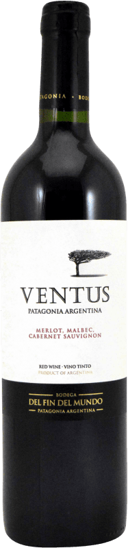 12,95 € Бесплатная доставка | Красное вино Fin del Mundo Ventus I.G. Mendoza Мендоса Аргентина Merlot — Мерло, Cabernet Sauvignon — Каберне Совиньон, Malbec — Мальбек Бутылка 75 cl