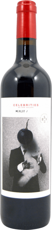 8,95 € Kostenloser Versand | Rotwein San Valero Celebrities D.O. Cariñena Aragón Spanien Merlot 75 cl