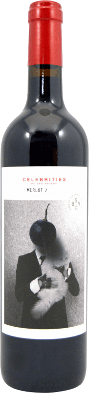 8,95 € Spedizione Gratuita | Vino rosso San Valero Celebrities D.O. Cariñena Aragona Spagna Merlot Bottiglia 75 cl