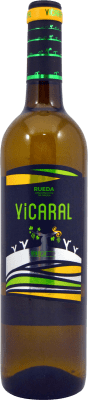 4,95 € Envío gratis | Vino Blanco Vicaral D.O. Rueda Castilla y León España Verdejo 75 cl