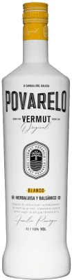 14,95 € Free Shipping | Vermouth Miño Povarelo Blanco Spain Bottle 1 L