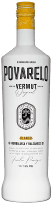 14,95 € Envío gratis | Vermut Miño Povarelo Blanco España 1 L