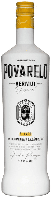 9,95 € Envío gratis | Vermut Miño Povarelo Blanco España 1 L