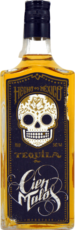 12,95 € Envío gratis | Tequila Enerhaus Cien Malos Oro México Botella 70 cl