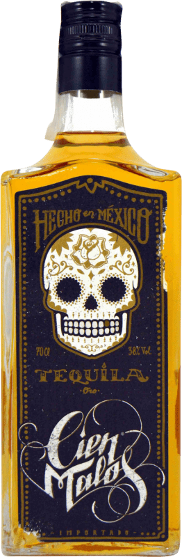 17,95 € Kostenloser Versand | Tequila Enerhaus 100 Cien Malos Oro Mexiko Flasche 70 cl