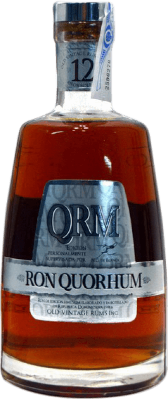 46,95 € Envío gratis | Ron Old Vintage Quorhum Solera República Dominicana 12 Años Botella 70 cl