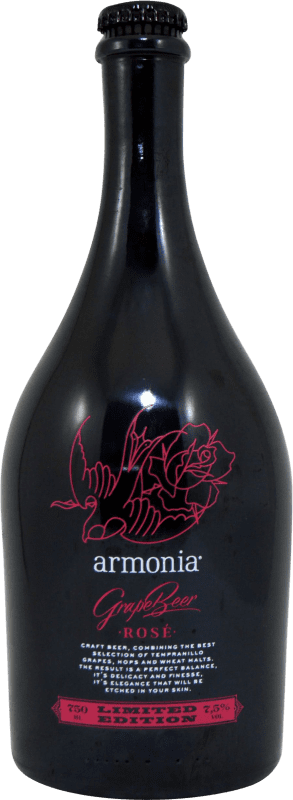11,95 € Free Shipping | Beer Cool League Armonía Grape Beer Rosé, Limited Edition Spain 75 cl