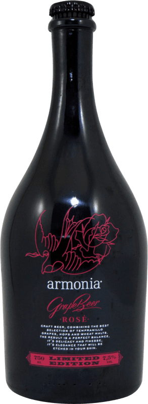 10,95 € Kostenloser Versand | Bier Cool League Armonía Grape Beer Rose Limited Edition Spanien Flasche 75 cl