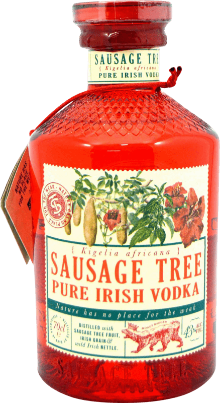 41,95 € 免费送货 | 伏特加 Shed Sausage Tree Pure Irish 爱尔兰 瓶子 70 cl