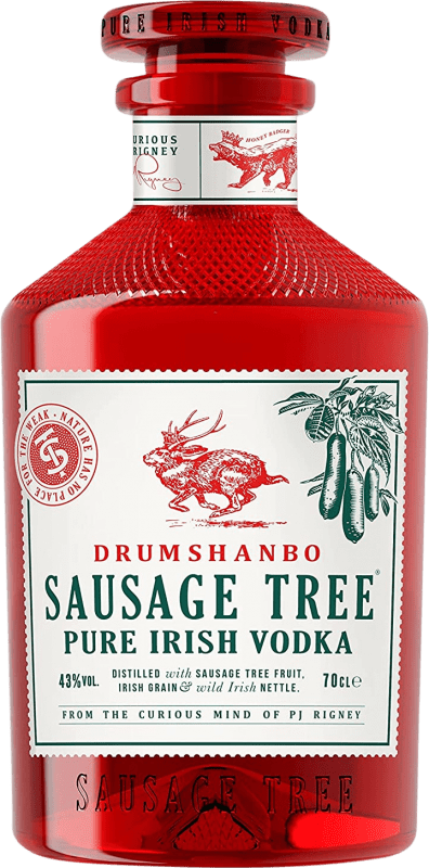 43,95 € Envío gratis | Vodka Drumshanbo Sausage Tree Pure Irish Irlanda Botella 70 cl