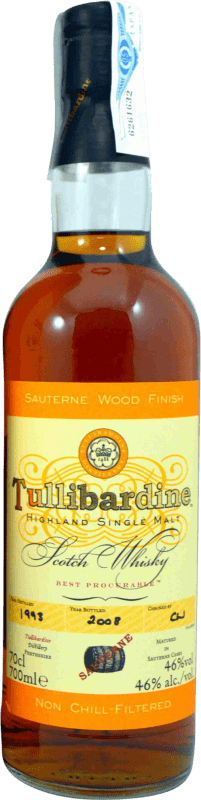 73,95 € Kostenloser Versand | Whiskey Single Malt Tullibardine Sauterne Wood Finish Großbritannien Flasche 70 cl