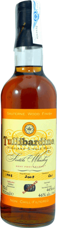73,95 € Envio grátis | Whisky Single Malt Tullibardine Sauterne Wood Finish Reino Unido Garrafa 70 cl