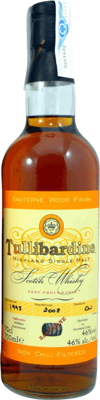 76,95 € Free Shipping | Whisky Single Malt Tullibardine Sauterne Wood Finish United Kingdom Bottle 70 cl