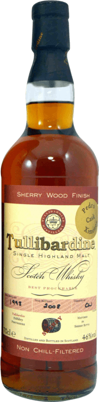 39,95 € 免费送货 | 威士忌单一麦芽威士忌 Tullibardine Sherry Wood Finish 英国 瓶子 70 cl