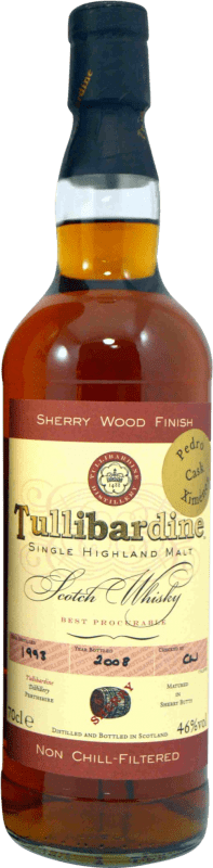39,95 € Envio grátis | Whisky Single Malt Tullibardine Sherry Wood Finish Reino Unido Garrafa 70 cl